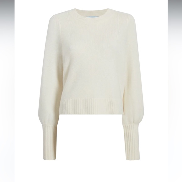 NWT Hill House Sylvie Cropped Wool Cream Sweater - Picture 4 of 10